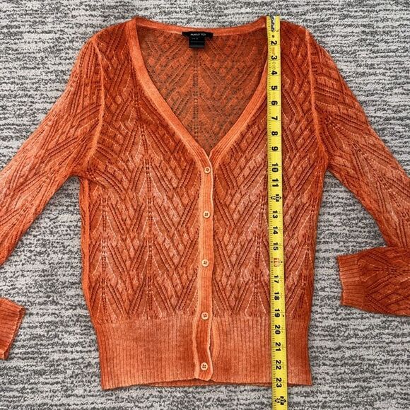 New Avant Toi Silk/Alpaca Wool Orange Cardigan Small - Picture 8 of 14